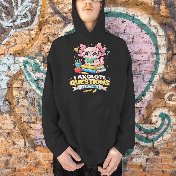 I Axolotl Questions Teacher Cute Reading Book Men Hoodie