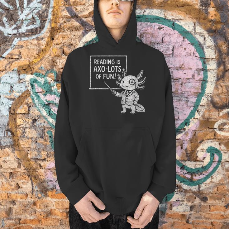 Axolotl Reading Is AXO-Lots Of Fun Book Lover Men Hoodie