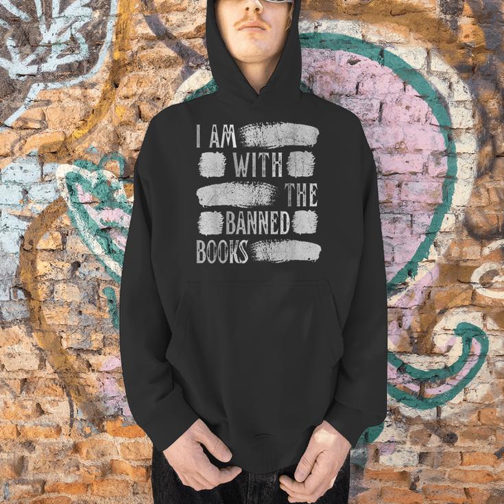 I Am With The Banned Books Reading Lovers Protest Book Bans Men Hoodie