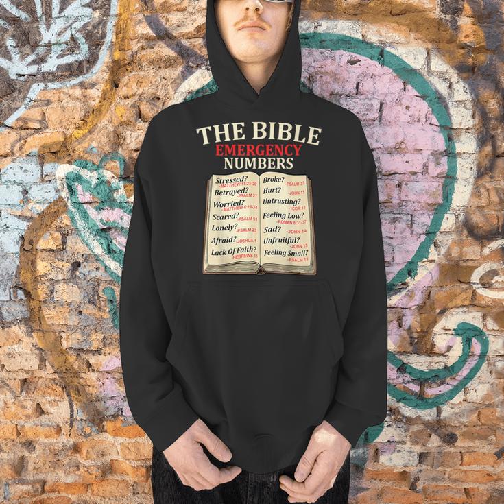 The Bible Book Of Emergency Numbers Religious Christian Men Hoodie
