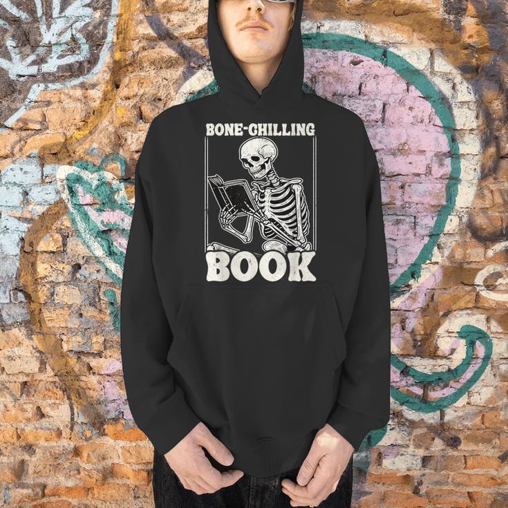 Bone-Chilling Book Skeleton Reading Bookworm Book Lovers Men Hoodie Bone-Chilling Book Skeleton Reading Bookworm Book Lovers Men Hoodie