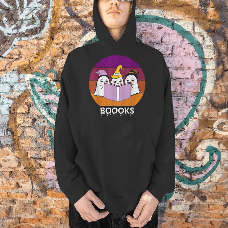 Book Ghost Reading Halloween Teacher For Men Women Men Hoodie