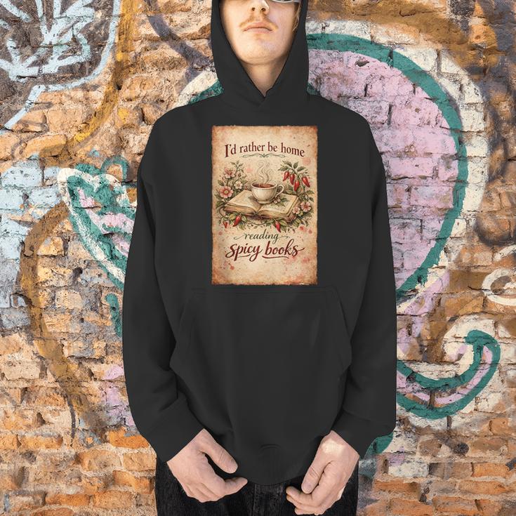 Book Lover Id Rather Be Home Reading Spicy Books Men Hoodie