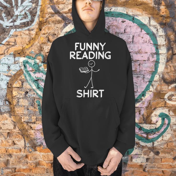 Book Lover Reading Shirt Book Reading Stick Figure Men Hoodie