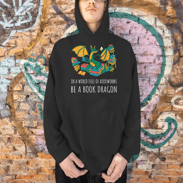 Book Lover In A World Full Of Bookworms Be A Book Dragon Men Hoodie