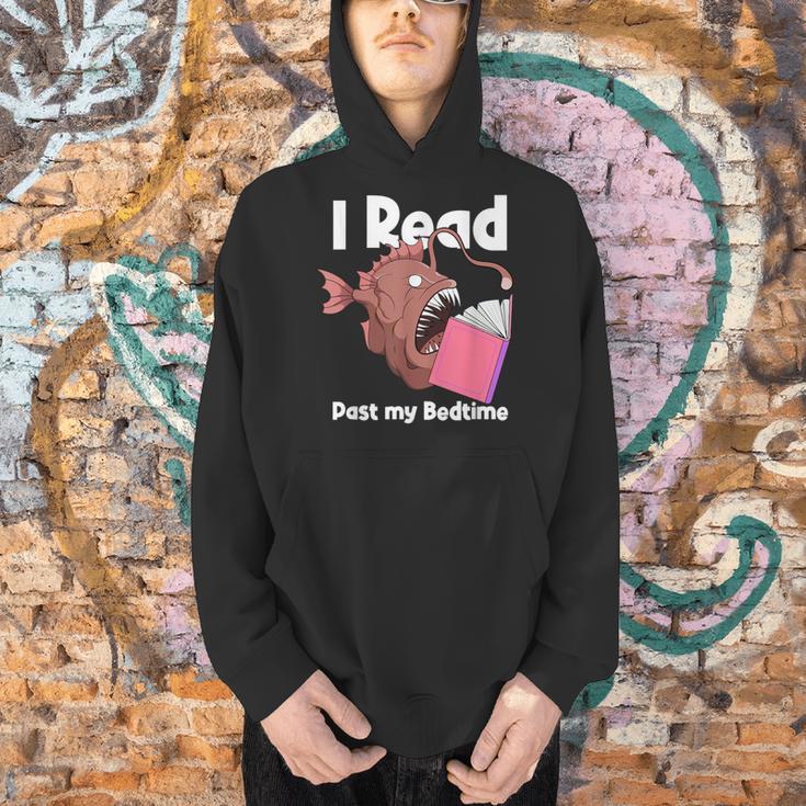 Book Reading Anglerfish I Read Past My Bed Time Librarian Men Hoodie