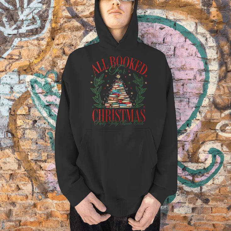 All Booked For Christmas Holly Xmas Jolly Book Club Teacher Men Hoodie