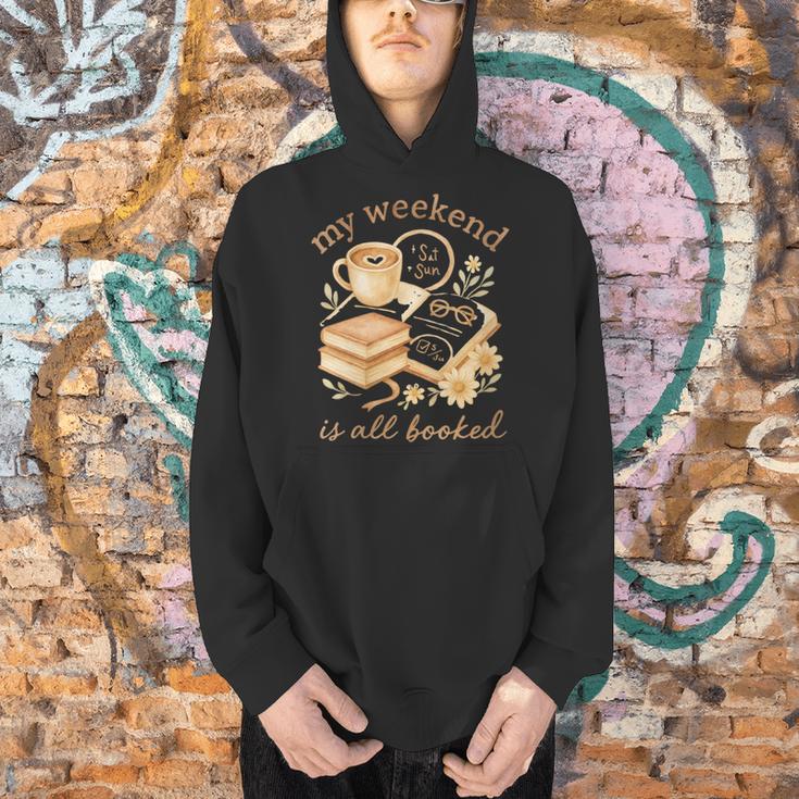 My Weekend Is All Booked Cozy Book Lover Reading Men Hoodie