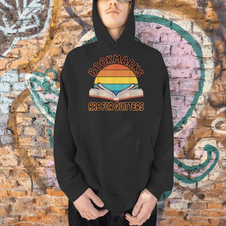 Bookmarks Are For Quitters Reading Books Book Reader Men Hoodie