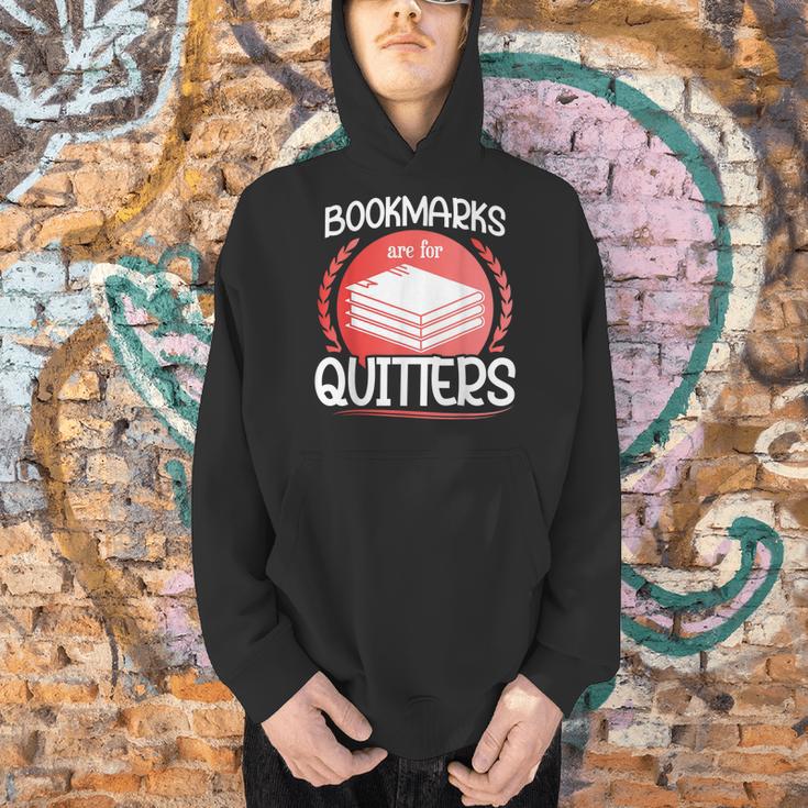 Bookmarks Are For Quitters Reading Reader Book Lover Teacher For Men Women Kids Men Hoodie Bookmarks Are For Quitters Reading Reader Book Lover Teacher For Men Women Kids Men Hoodie