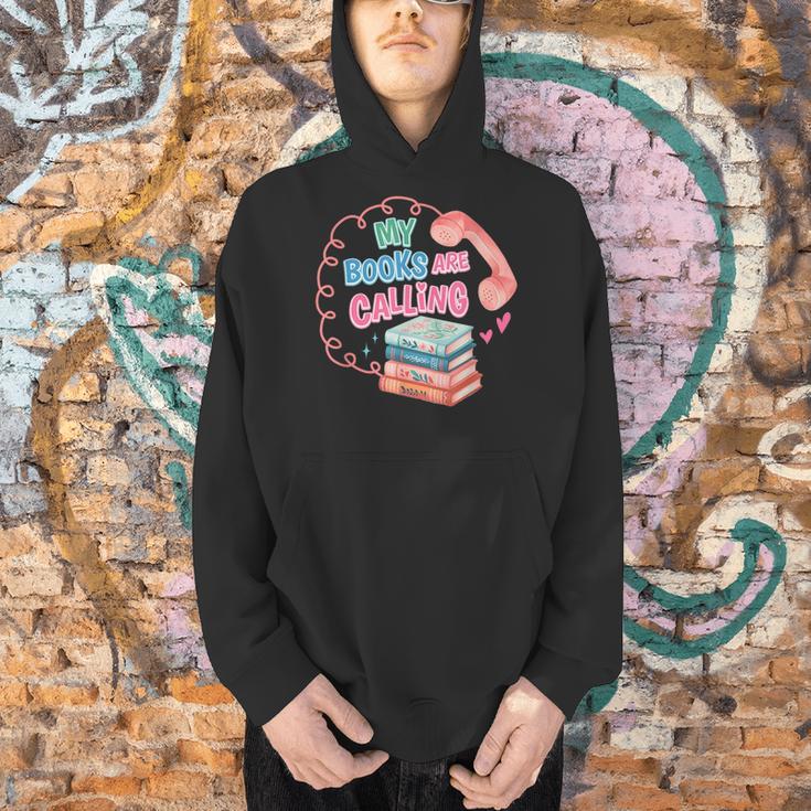 My Books Are Calling Book Lover Quote Men Hoodie