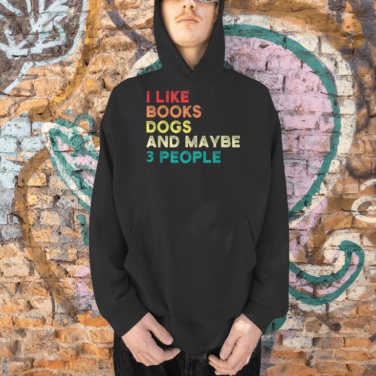 I Like Books Dogs And Maybe 3 People Books & Dogs Men Hoodie
