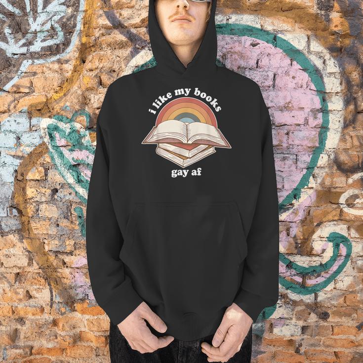 I Like My Books Gay AF LGBTQ Pride Read Diverse Quote Men Hoodie