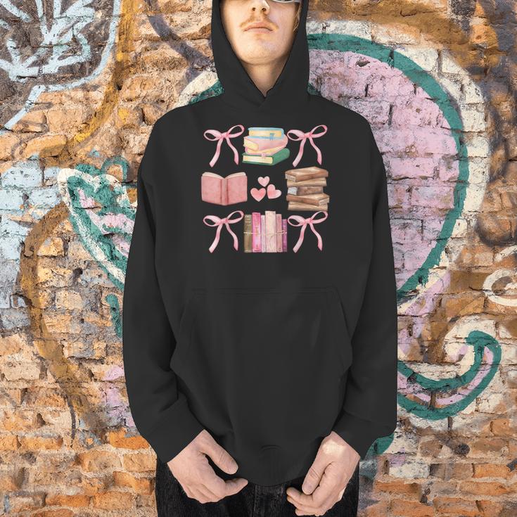 Books And Pink Bows Booktok Coquette Preppy Men Hoodie Books And Pink Bows Booktok Coquette Preppy Men Hoodie