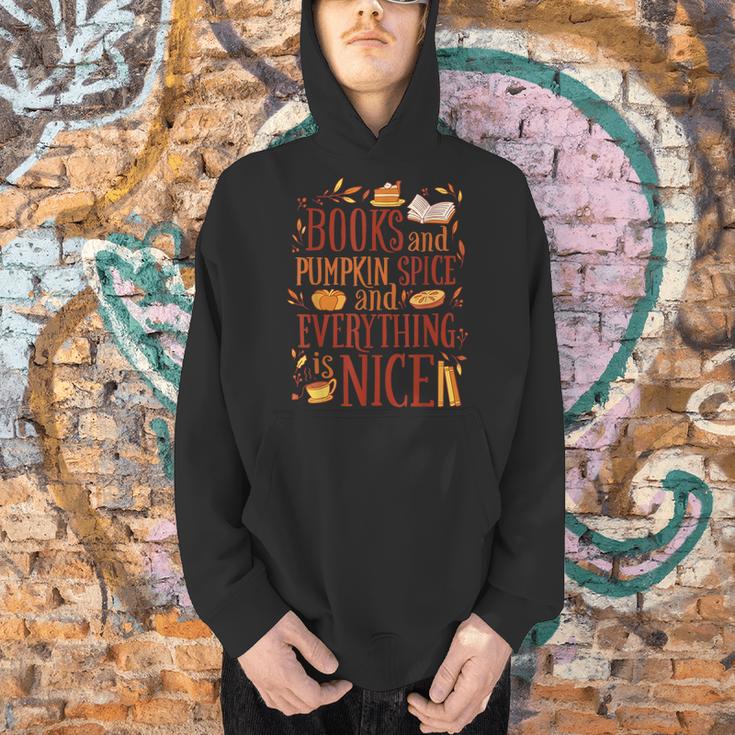 Books And Pumpkin Spice Cute Fall Aesthetic Men Hoodie