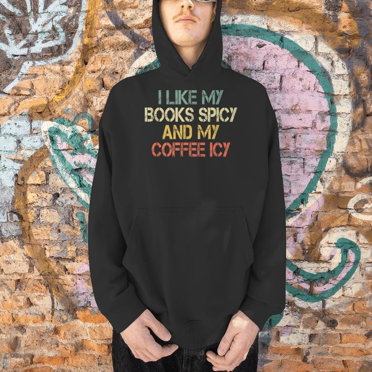 I Like My Books Spicy Coffee Icy Romance Book Lover Men Hoodie I Like My Books Spicy Coffee Icy Romance Book Lover Men Hoodie