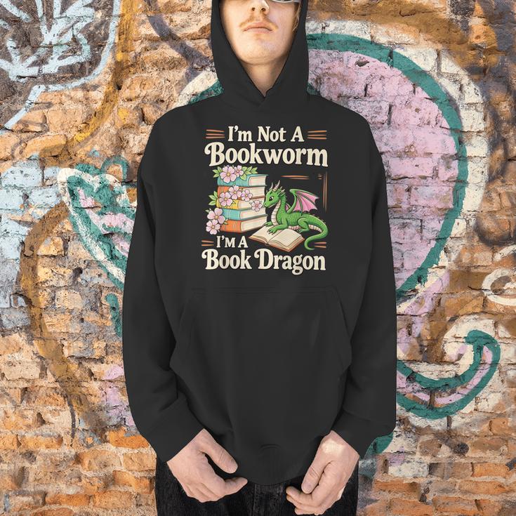 Bookworm I'm A Book Dragon Fantasy Reader Lover Bookish Men Hoodie