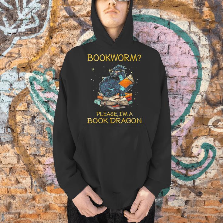 Bookworm Please I'm A Book Dragon Men Hoodie