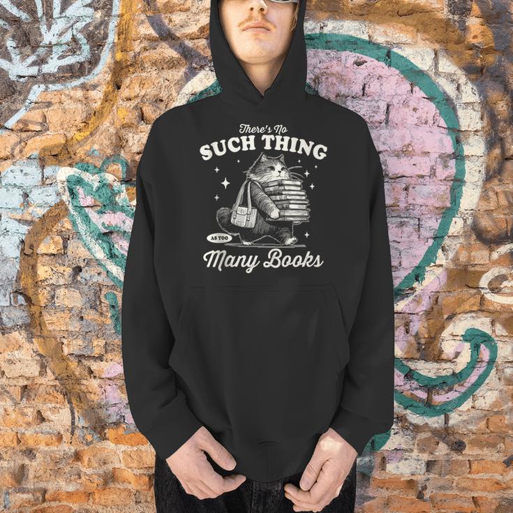 Cat Book Lover Reading Quote Men Hoodie