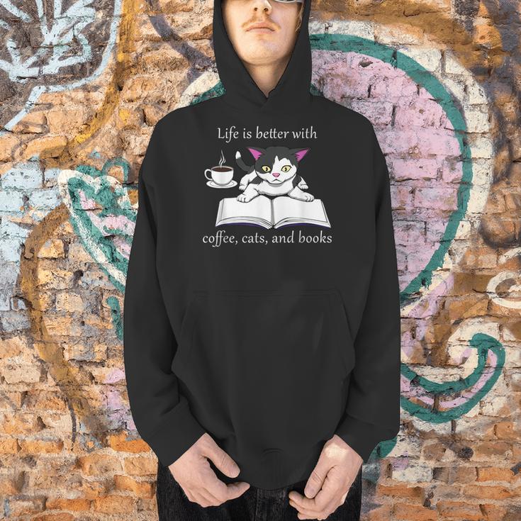Cat Reads a Book Reading Coffee Men Hoodie Cat Reads a Book Reading Coffee Men Hoodie