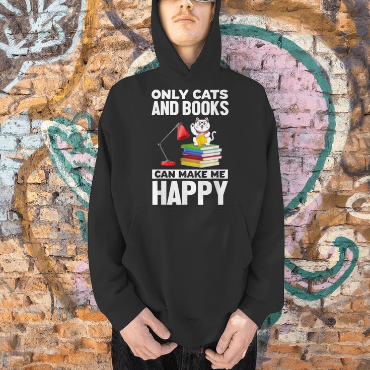 Only Cats And Books Can Make Me Happy Cat Lover Men Women Kids Men Hoodie