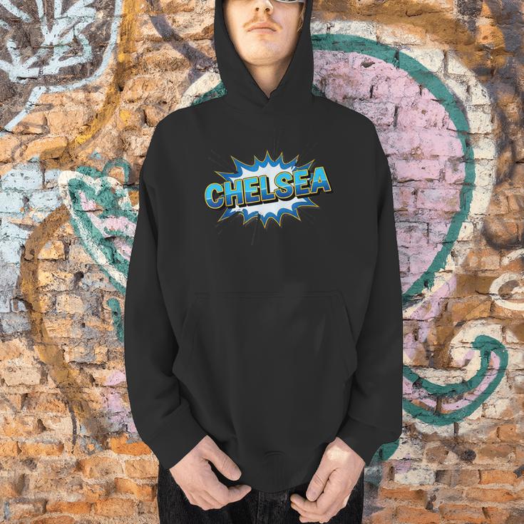 Chelsea Comic Book Style Splash Men Hoodie Chelsea Comic Book Style Splash Men Hoodie