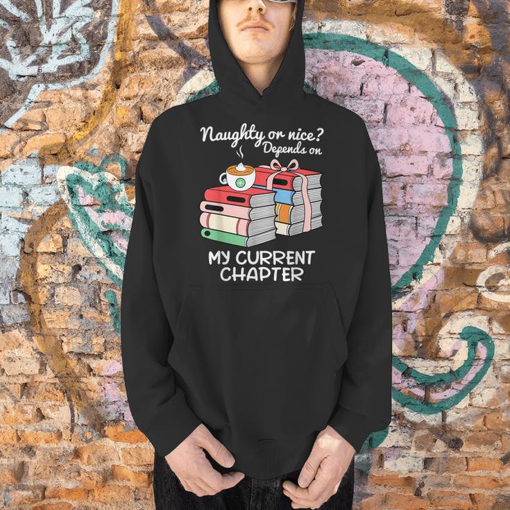 Christmas Book Lovers Naughty Or Nice Men Hoodie