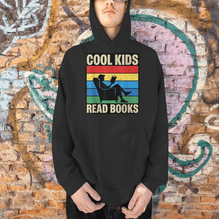 Cool Kids Read Books Retro Reading Vintage Men Hoodie