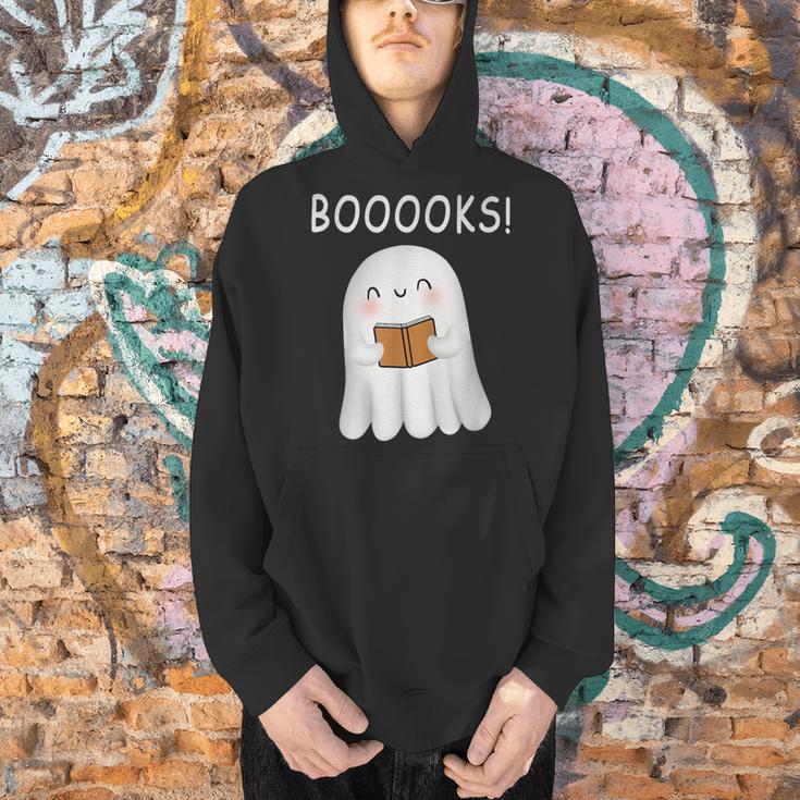 Cute Ghost Book Reading Halloween Teacher Booooks For Men Women Kids Men Hoodie