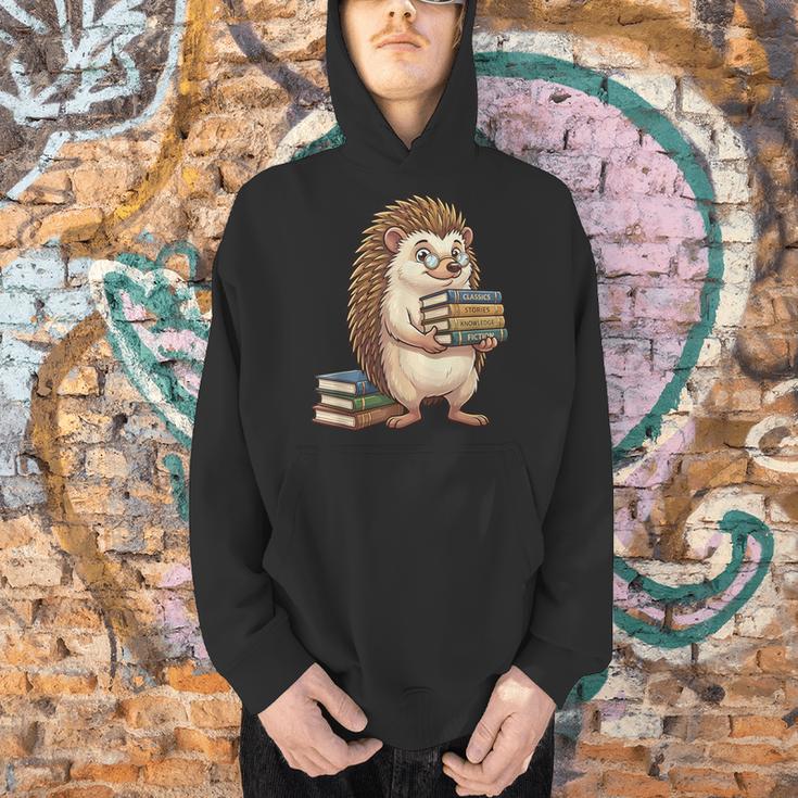 Cute Hedgehog Classics Stories Knowledge Fiction Reading Men Hoodie