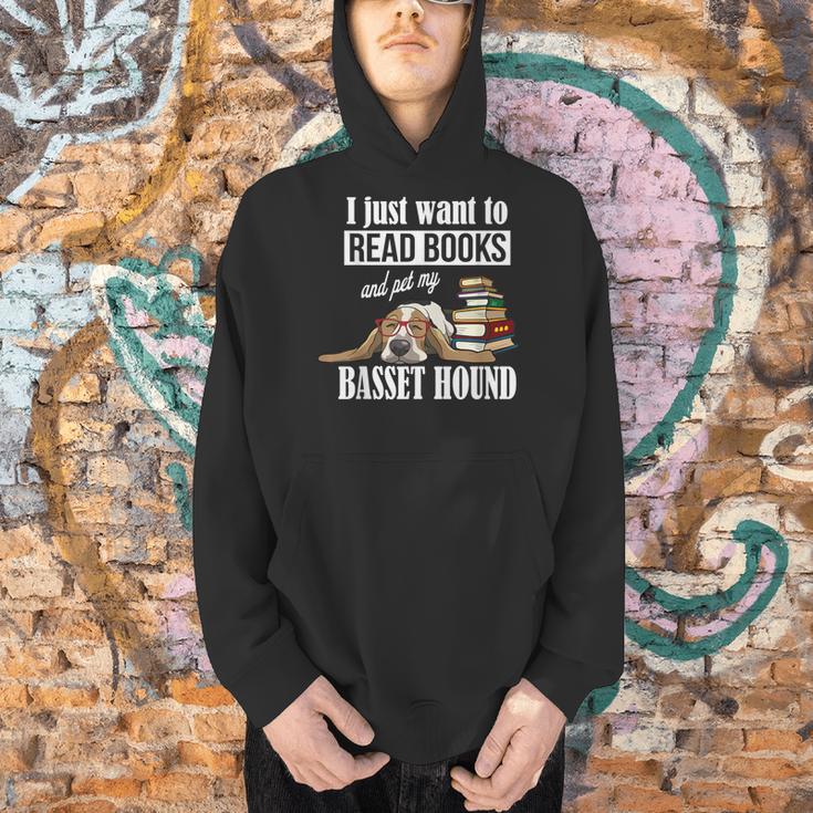 Cute Kids Read Books & Pet My Basset Hound Dog Lover Men Hoodie Cute Kids Read Books & Pet My Basset Hound Dog Lover Men Hoodie