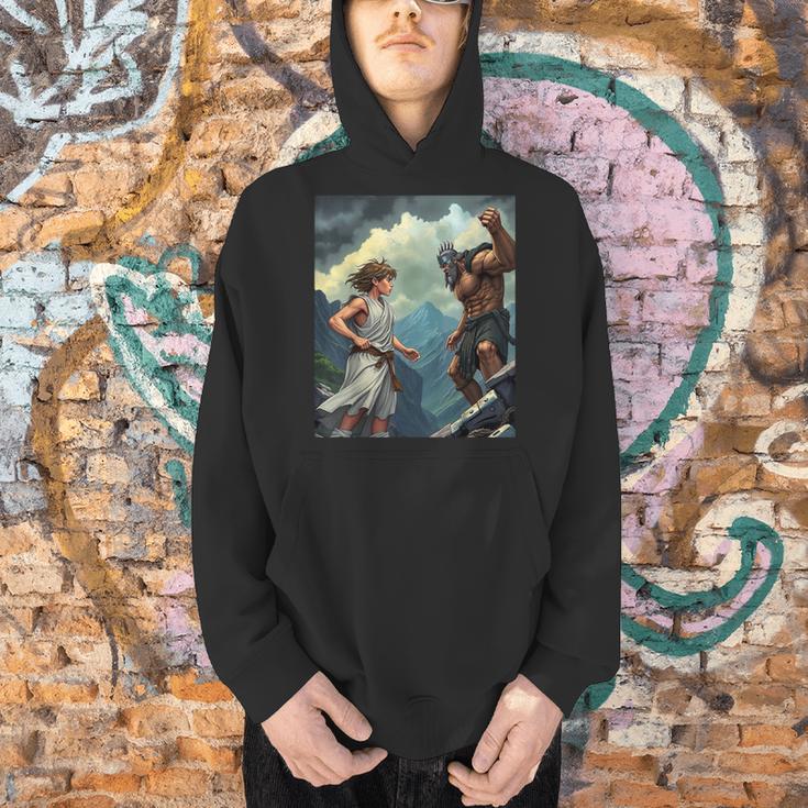 David And Goliath Bible Book Of Samuel King David Comic Men Hoodie