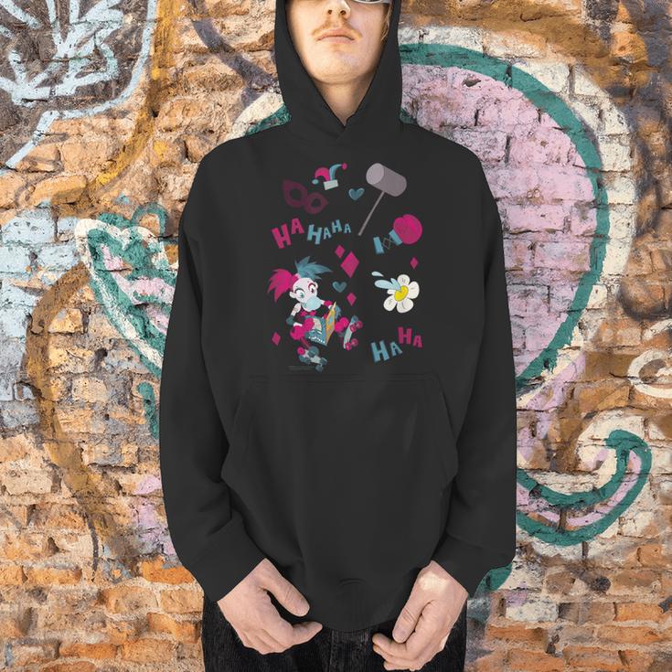 DC Comics Harley Quinn With Textbook Collage Men Hoodie