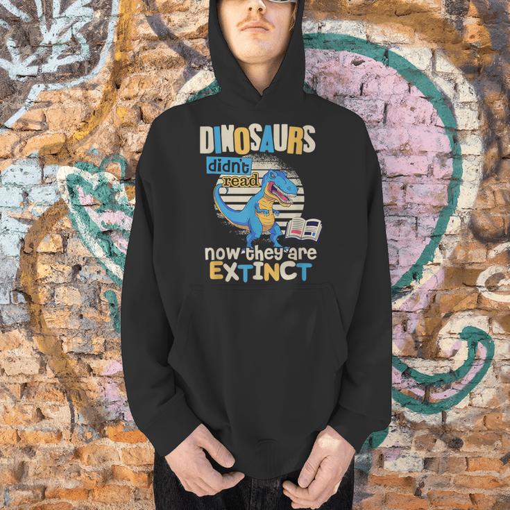 Dinosaurs Didn't Read Shirt Reading Librarian Book Boys Girl Men Hoodie
