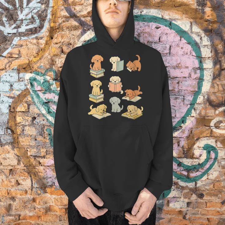 Dogs Reading Books Dog Lover Men Hoodie