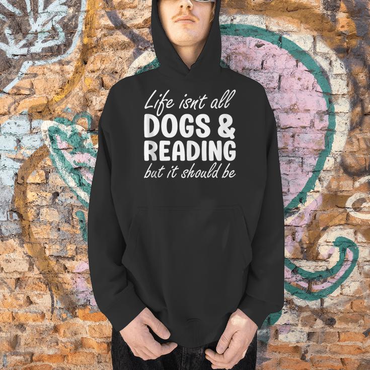 Dogs And Reading I Love Dogs I Love Reading And Books Men Hoodie