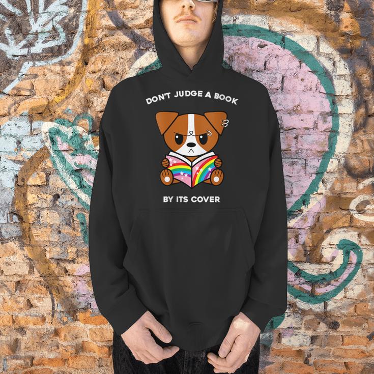 Don't Judge A Book By Its Cover Reading Jack Russell Terrier Men Hoodie