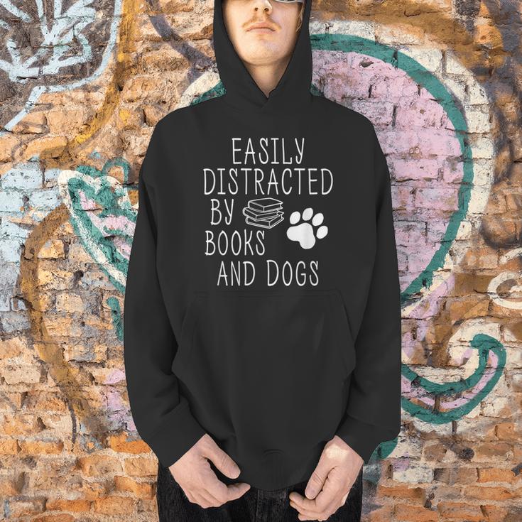 Easily Distracted By Books And Dogs Geek Animal Lover Men Hoodie Easily Distracted By Books And Dogs Geek Animal Lover Men Hoodie