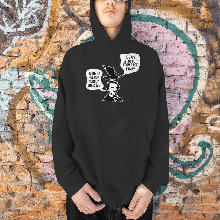 Edgar Allen Poe Raven Book Nerd Poet Literature Men Hoodie
