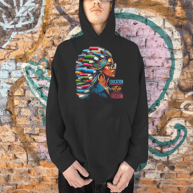 Education Is Freedom Girl Magic Books Hair Men Hoodie Education Is Freedom Girl Magic Books Hair Men Hoodie