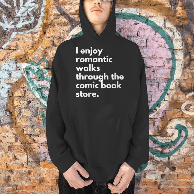 I Enjoy Romantic Walks Through The Comic Book Store Comics Men Hoodie I Enjoy Romantic Walks Through The Comic Book Store Comics Men Hoodie