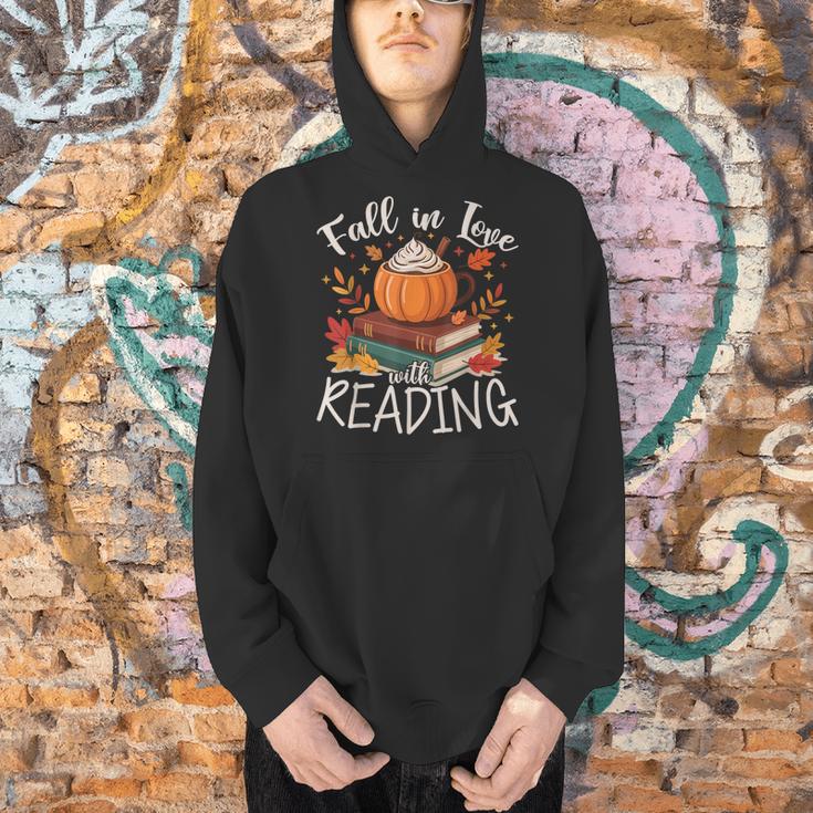 Fall In Love With Reading Autumn Librarian Cute Book Lover Men Hoodie
