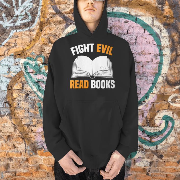 Fight Evil Read Books Men Hoodie
