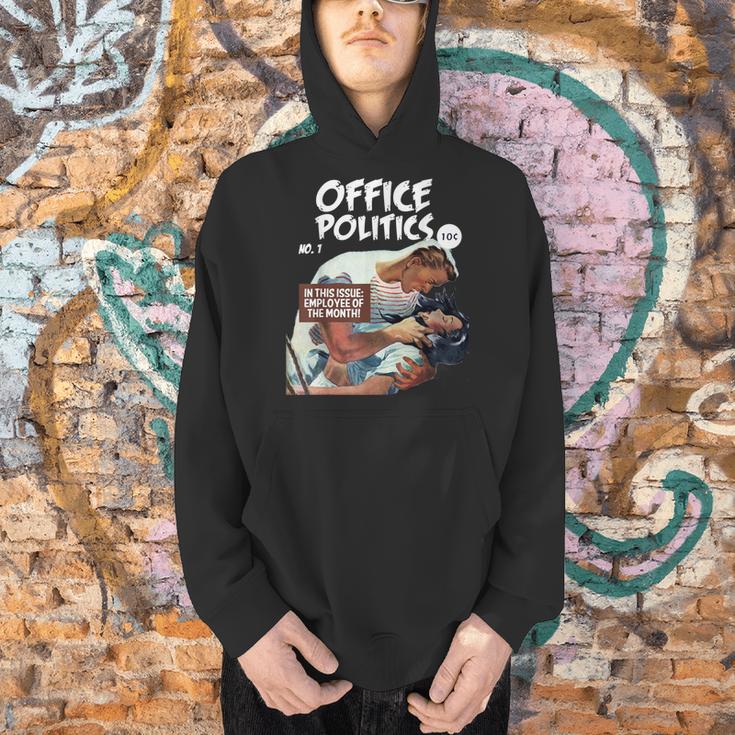 FUNNY WORKPLACE Retro Romance Comic Book Parody Men Hoodie