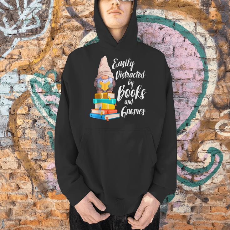 Garden Gnome Easily Distracted By Books Gnomes Men Hoodie Garden Gnome Easily Distracted By Books Gnomes Men Hoodie