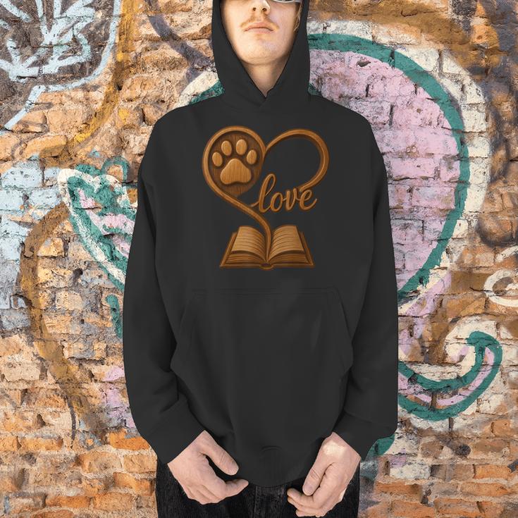 Girl Who Loves Dogs & Books Heart Dog Lover Reader Reeding Men Hoodie Girl Who Loves Dogs & Books Heart Dog Lover Reader Reeding Men Hoodie
