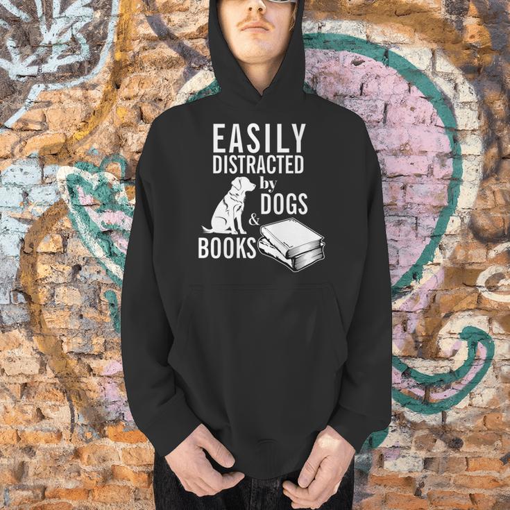 Golden Retriever Easily Distracted By Books And Dogs Premium Tri-Blend Men Hoodie