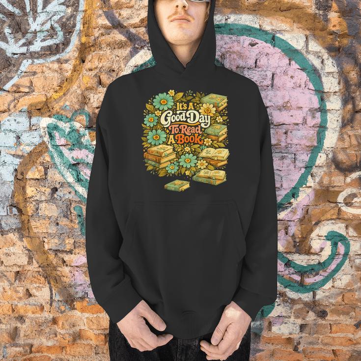 Good Day To Read A Book Floral Men Hoodie