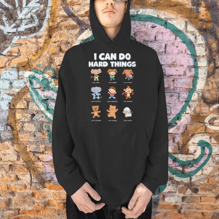 I Can Do Hard Things Children's Book Characters Men Hoodie