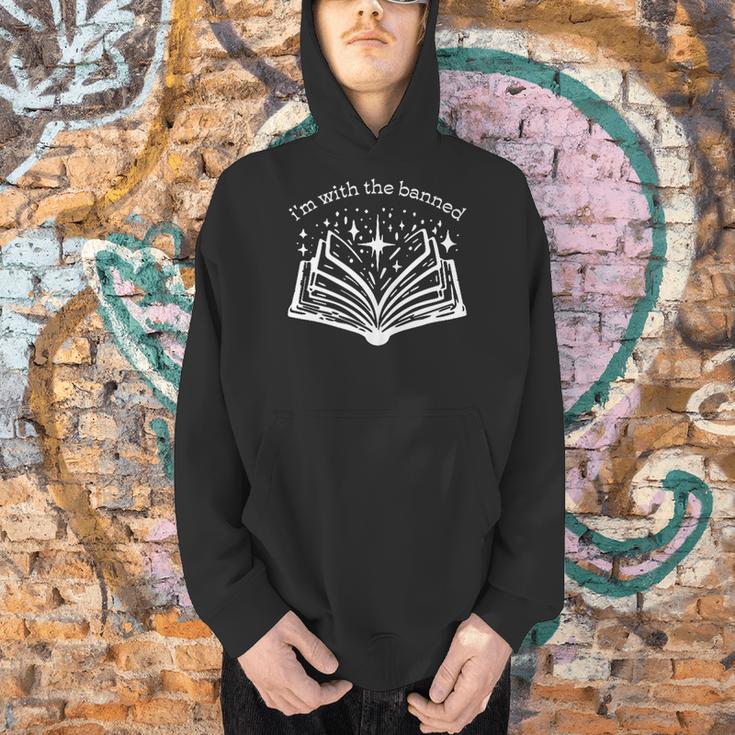 I'm With The Banned Fight Book Bans Reader Activist Reading Men Hoodie I'm With The Banned Fight Book Bans Reader Activist Reading Men Hoodie